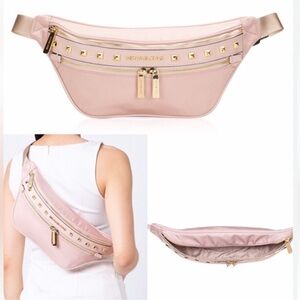 Michael Kors Pink Studded Belt Bag Travel
